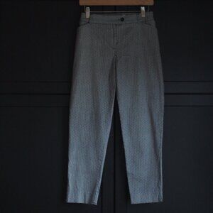 Cleo | Cotton Black & White Print, Ankle Pants